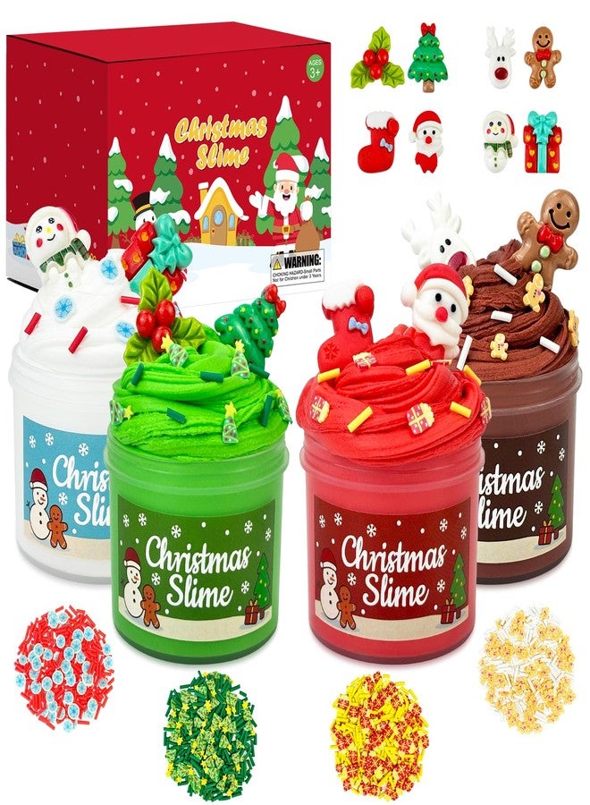 Wondrus Christmas Slime Stocking Stuffers Gifts Toys for Kids 4 Pack, Xmas Party Favors Supplies Basket Goodie Bag Fillers for Toddler, School Classroom Non Candy Treats Prizes Stuff for Teens Boys Girls - Image 1